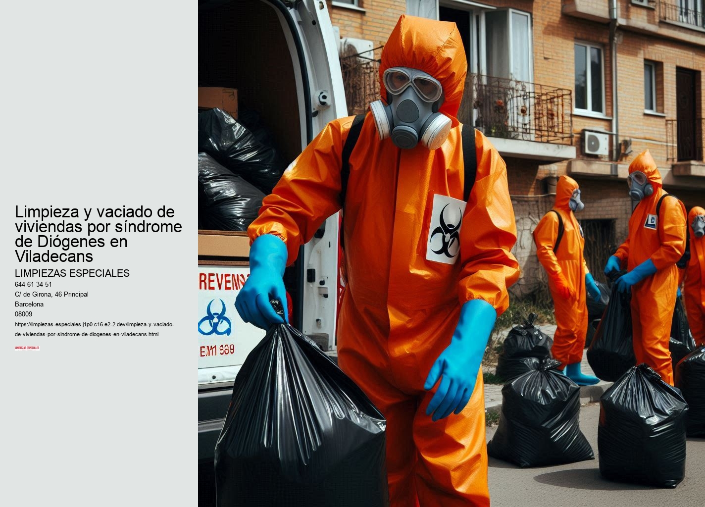 Limpieza y vaciado de viviendas por síndrome de Diógenes en Viladecans