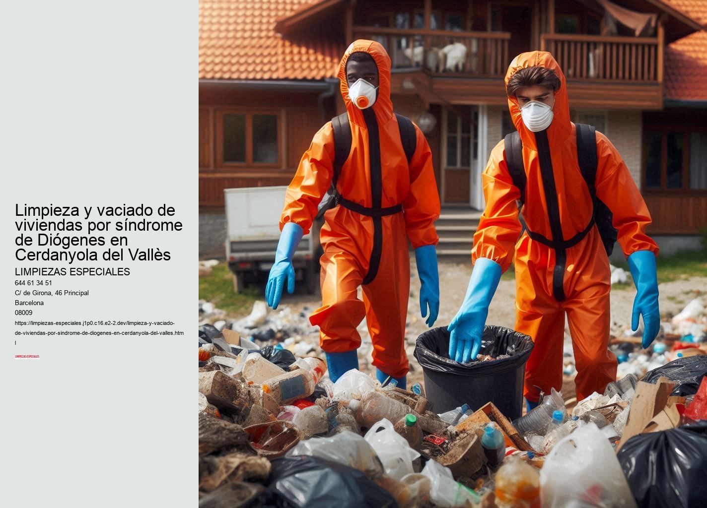 Limpieza y vaciado de viviendas por síndrome de Diógenes en Cerdanyola del Vallès