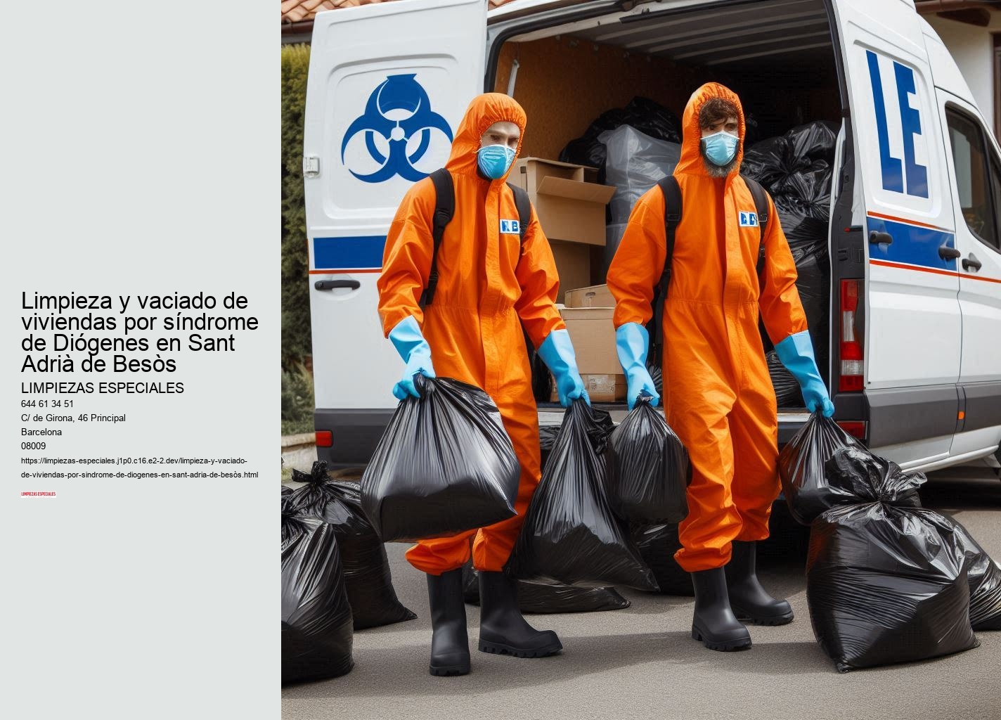 Limpieza y vaciado de viviendas por síndrome de Diógenes en Sant Adrià de Besòs