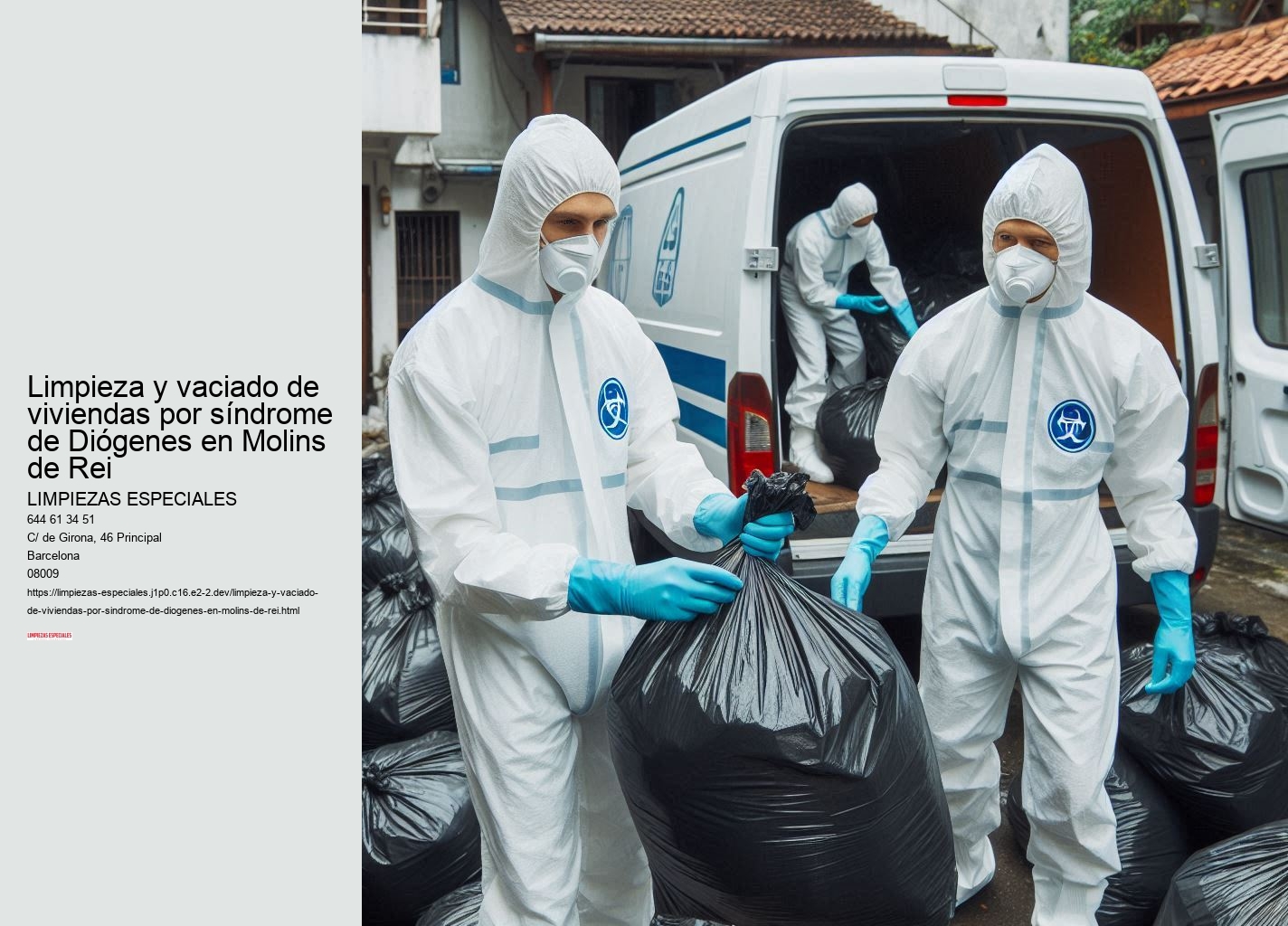 Limpieza y vaciado de viviendas por síndrome de Diógenes en Molins de Rei