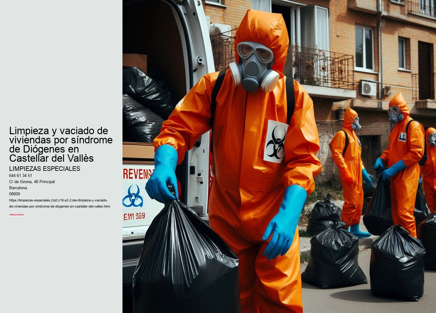 Limpieza y vaciado de viviendas por síndrome de Diógenes en Castellar del Vallès