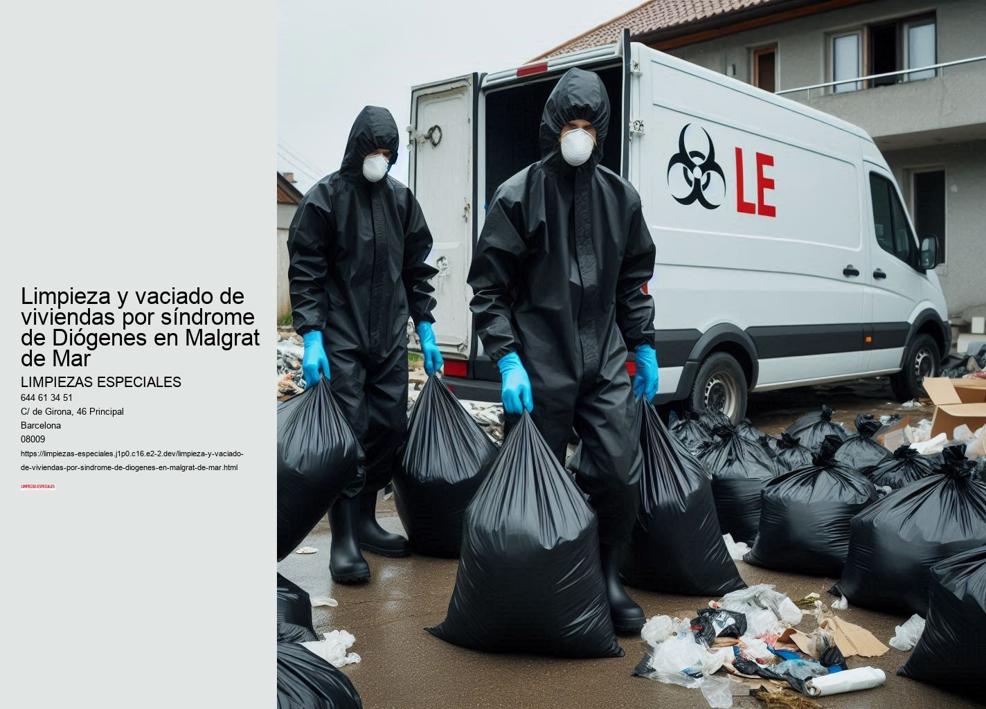 Limpieza y vaciado de viviendas por síndrome de Diógenes en Malgrat de Mar