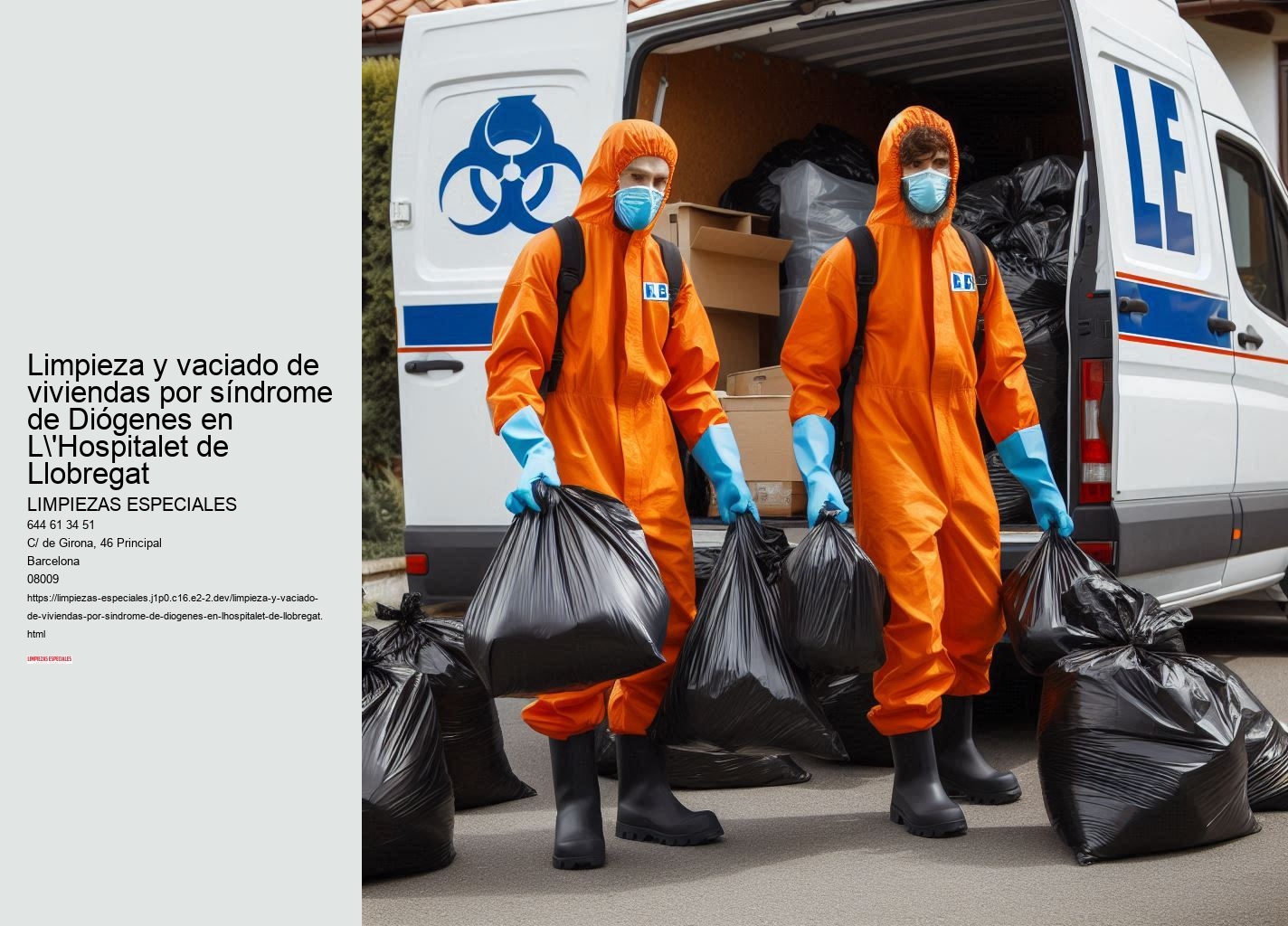 Limpieza y vaciado de viviendas por síndrome de Diógenes en L'Hospitalet de Llobregat
