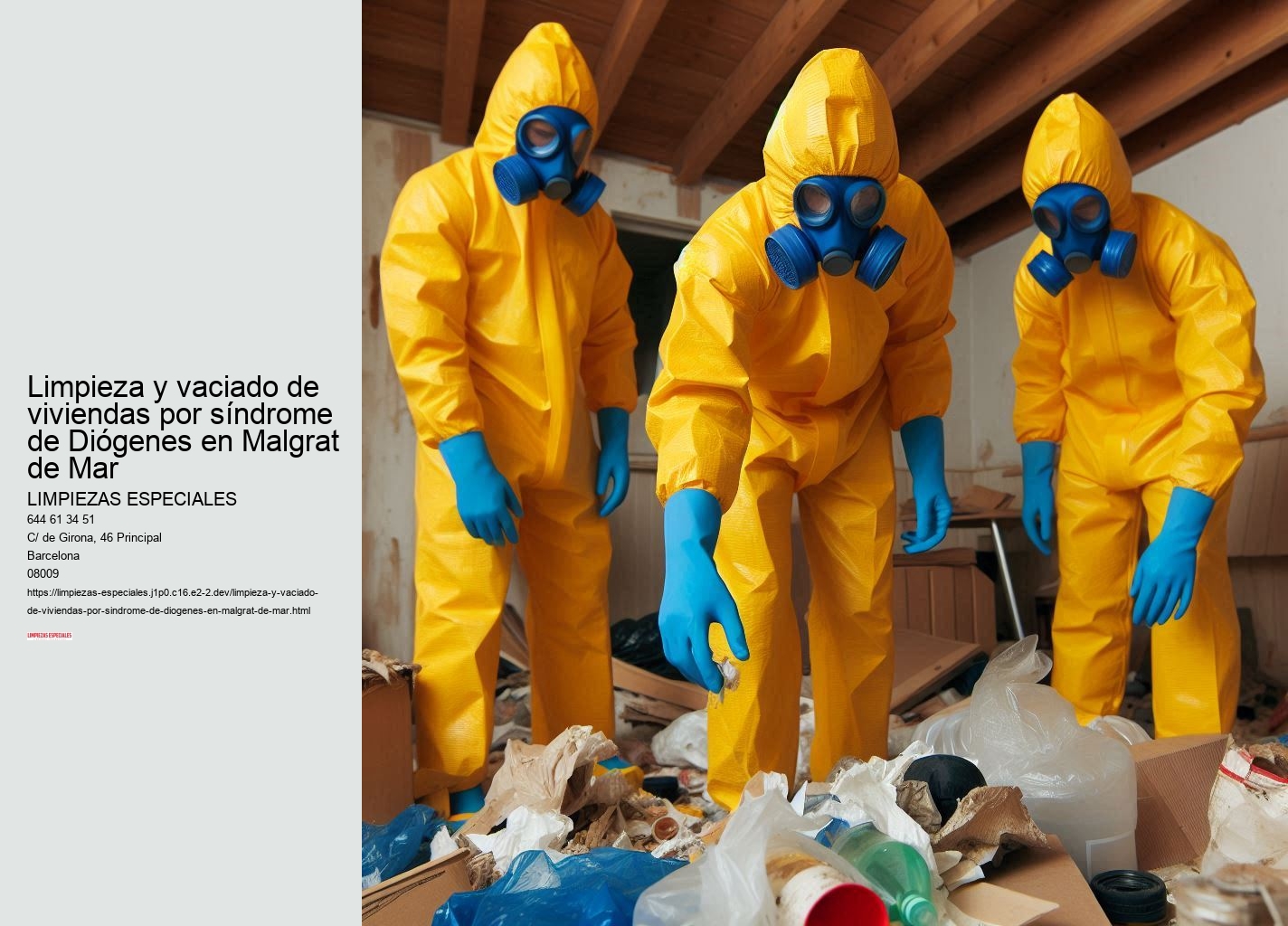 Limpieza especializada para el síndrome de Diógenes en Malgrat de Mar
